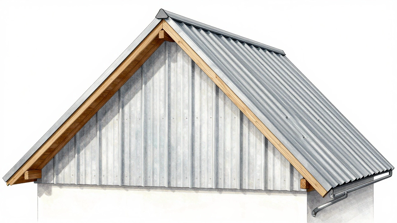 Вертикальная установка профлиста на обрешетку с нахлестом между листами.