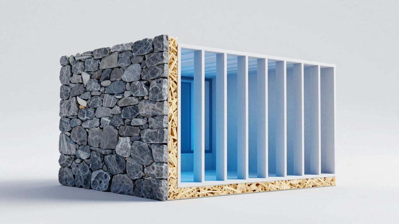 Сравнение структуры стены из СИП-панелей и каменной кладки